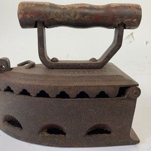Spura Home Antique Vintage Cast Coal Iron Clothes Press